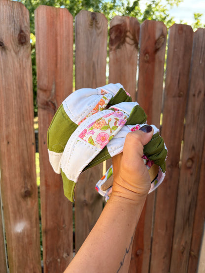 Cute Vintage Quilt Top Knot Headbands | Vintage | Comfy Headbands | Patchwork Quilt