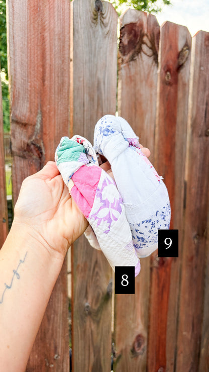 Vintage Quilt Top Knot Headbands | Vintage | Comfy Headbands | Patchwork Quilt