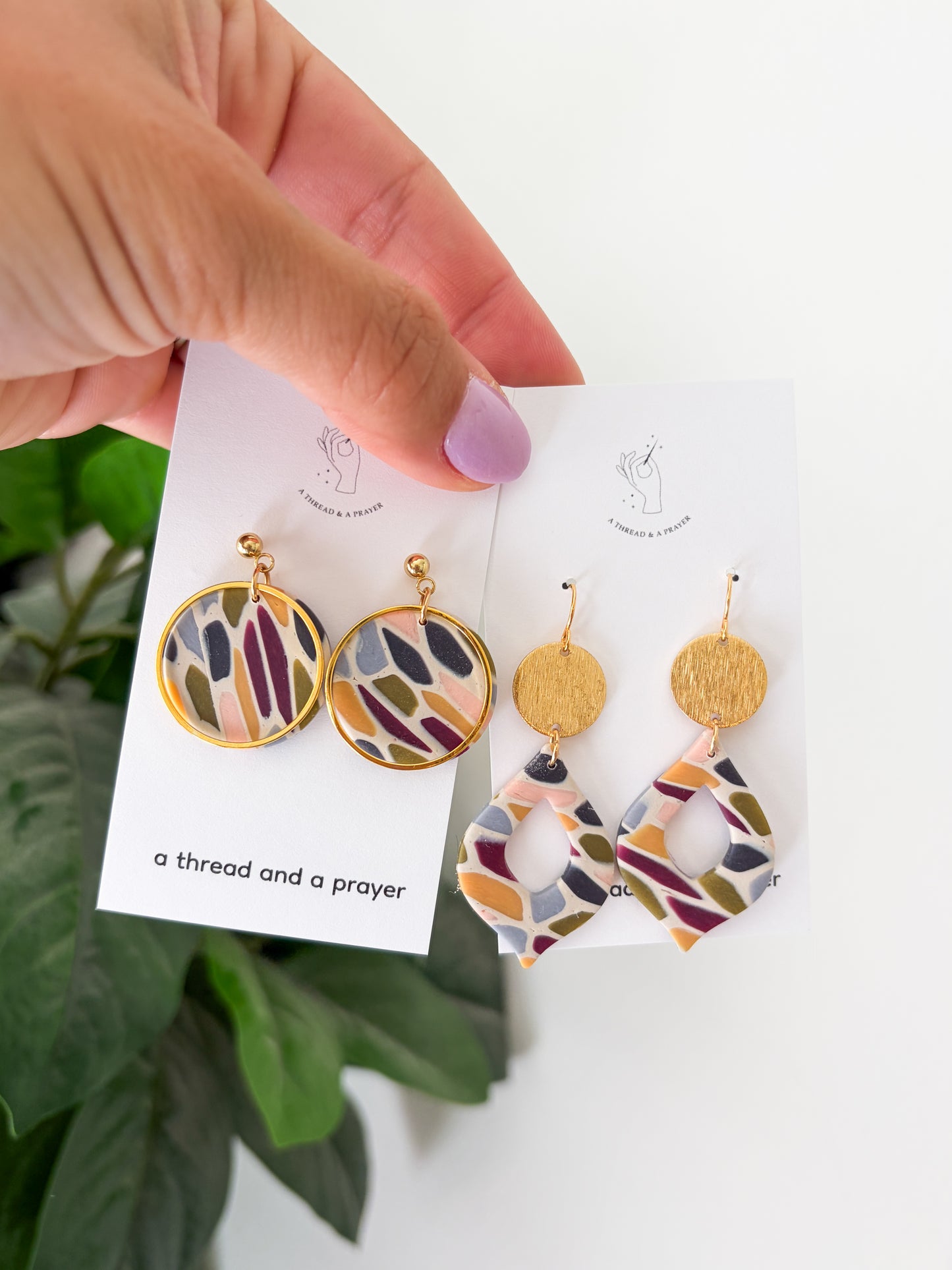 Almost Fall Stained Glass Style Earrings