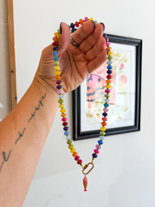 Funky Fall Charm Necklaces | bead Accent | Cute Beads | Handmade Necklace