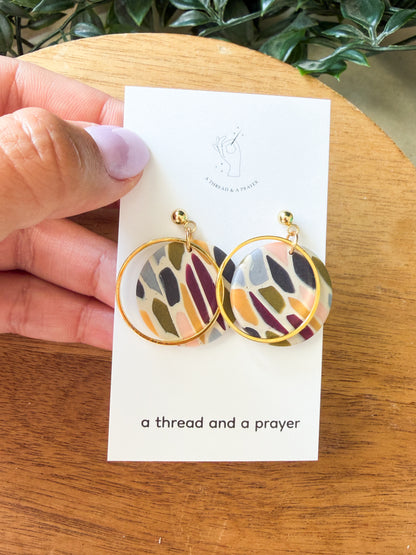 Almost Fall Stained Glass Style Earrings