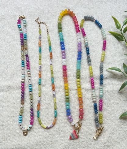 Spring Whimsy Chunky Necklaces | Summer Necklace | Trend Alert | Colorful Style |  Stacking Jewelry | Layering Necklace | Candy Vibes