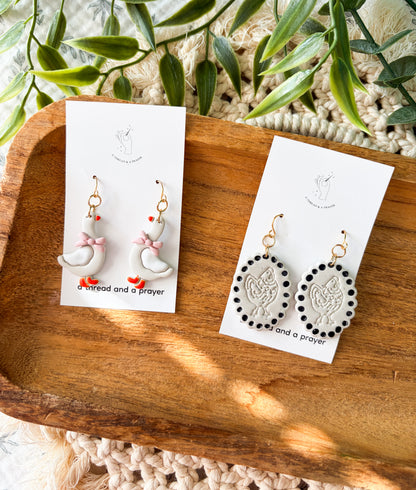 Don’t be Fowl - Chicken and Goose Earrings