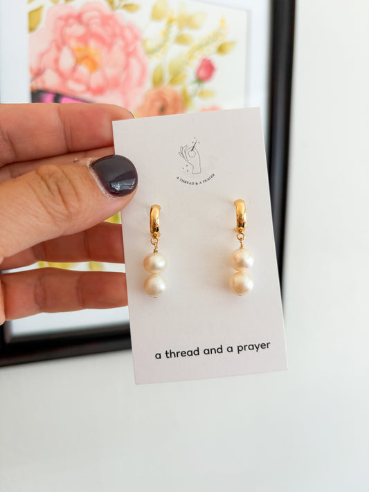 Fall Classic Pearl Earrings | Coin and chunky pearls
