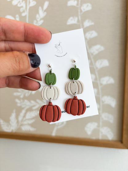 Pumpkin Patch Floral Earrings
