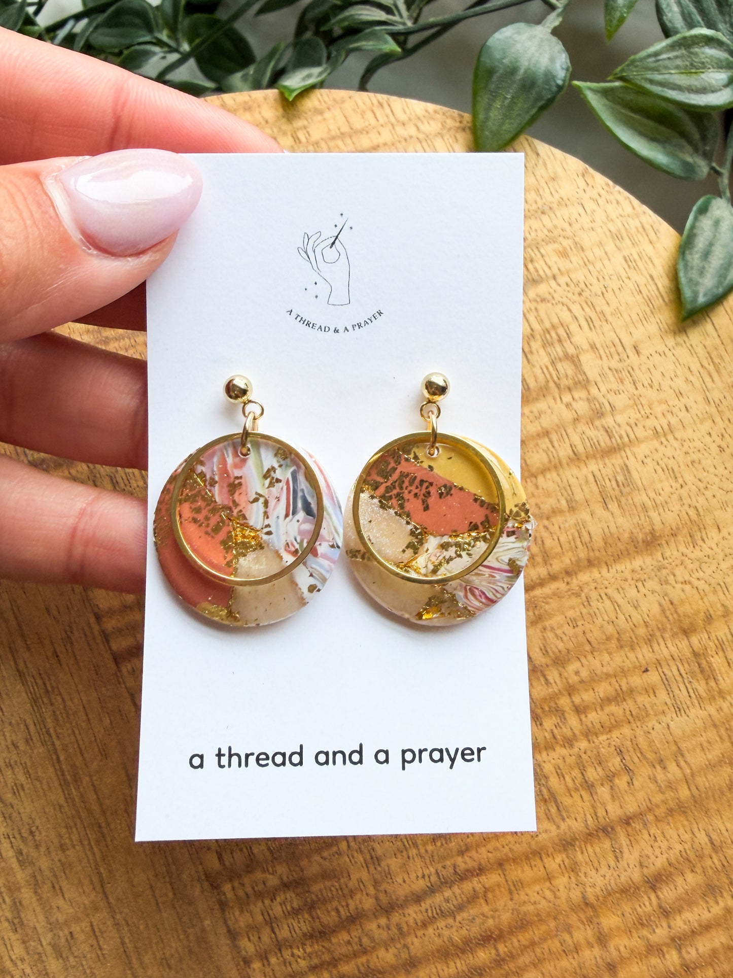 Summer Mosaic Style Clay Earrings