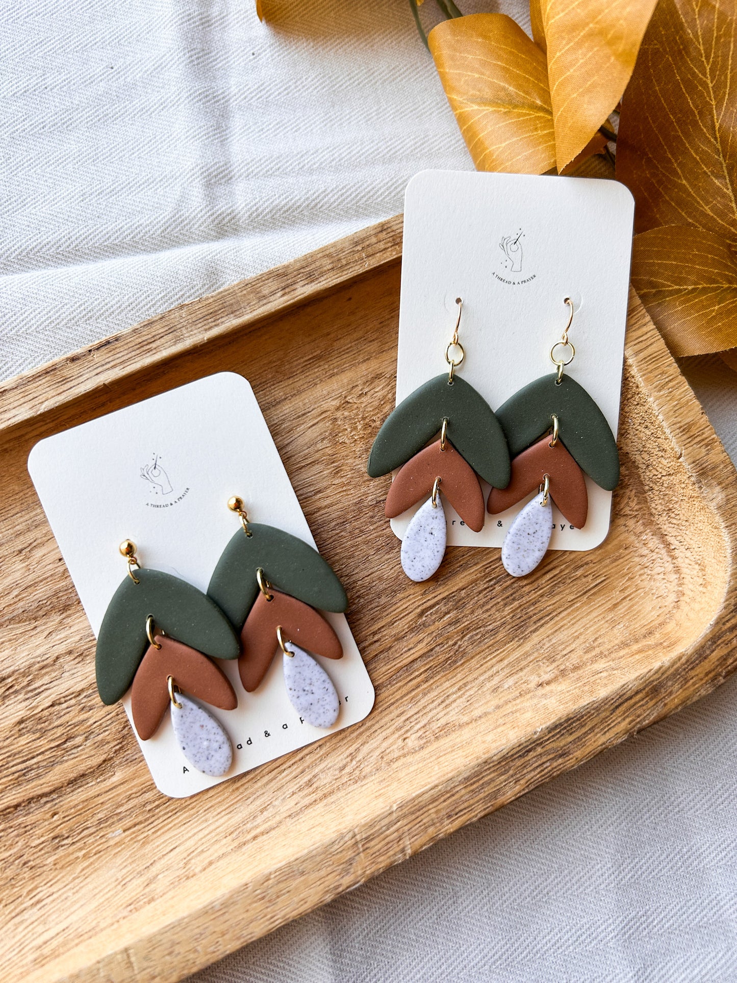 Falling for Autumn Tiered Clay Earrings | Fall Fashion | Autumn Earrings | Statement Earrings | Lightweight