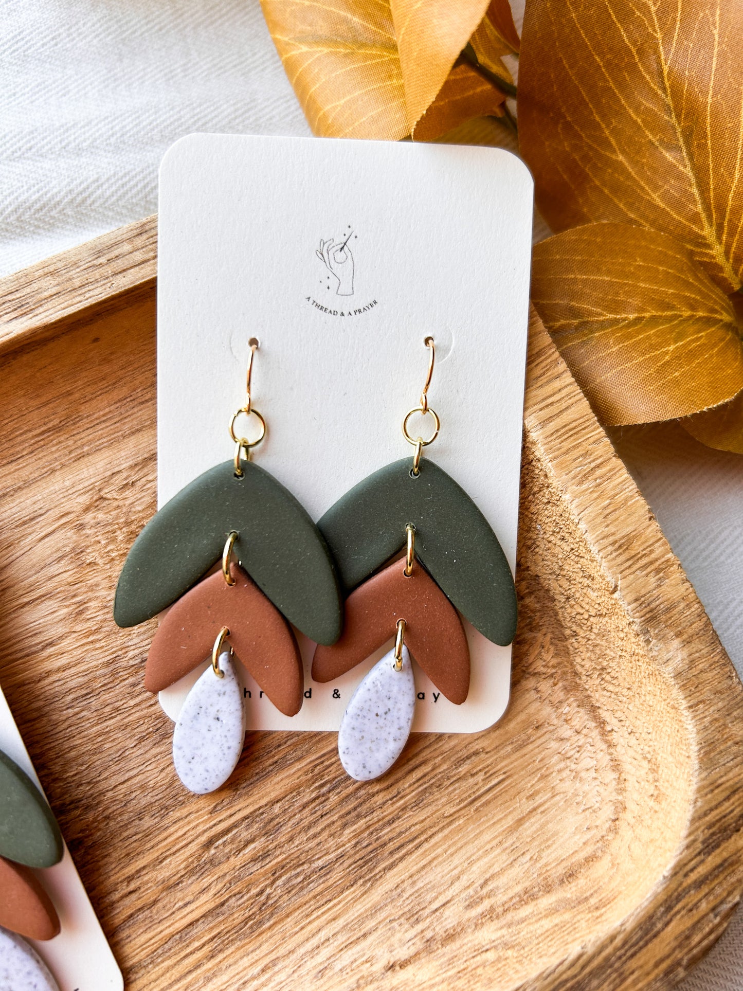 Falling for Autumn Tiered Clay Earrings | Fall Fashion | Autumn Earrings | Statement Earrings | Lightweight
