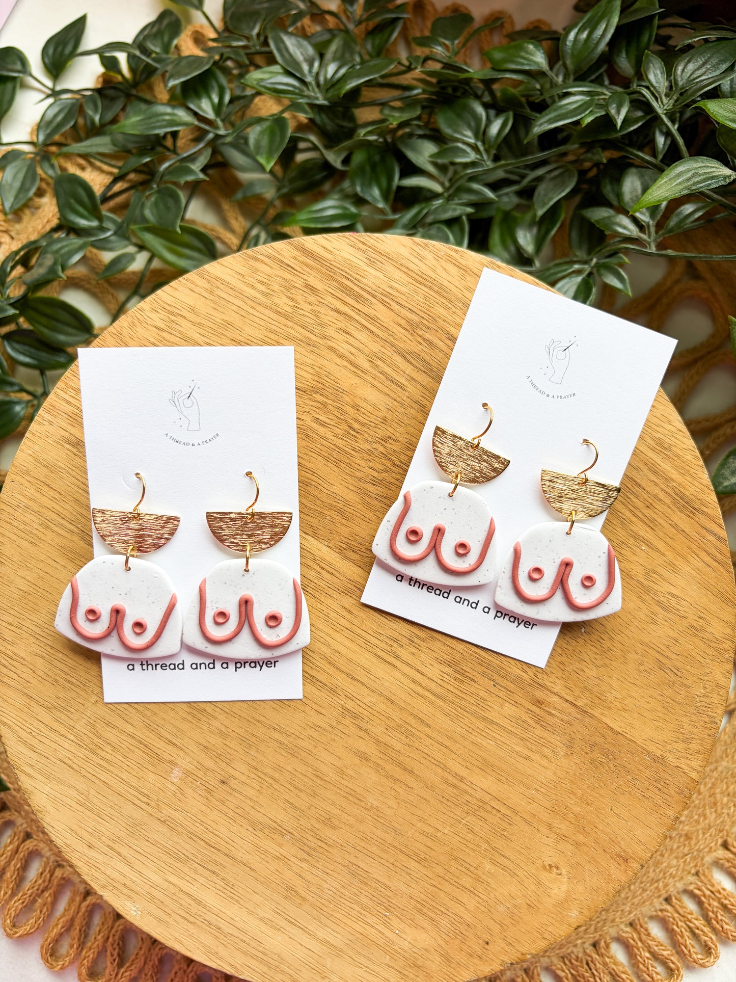 Lovely Boobs | Cute Clay Body Earrings