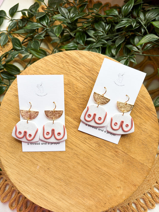 Lovely Boobs | Cute Clay Body Earrings