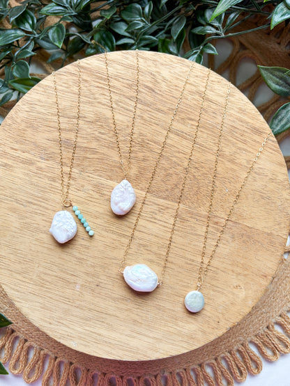 Gold Fill Funky Pearl Necklaces