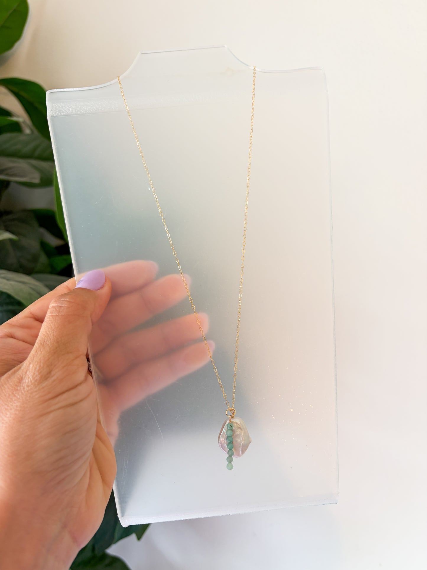 Gold Fill Funky Pearl Necklaces