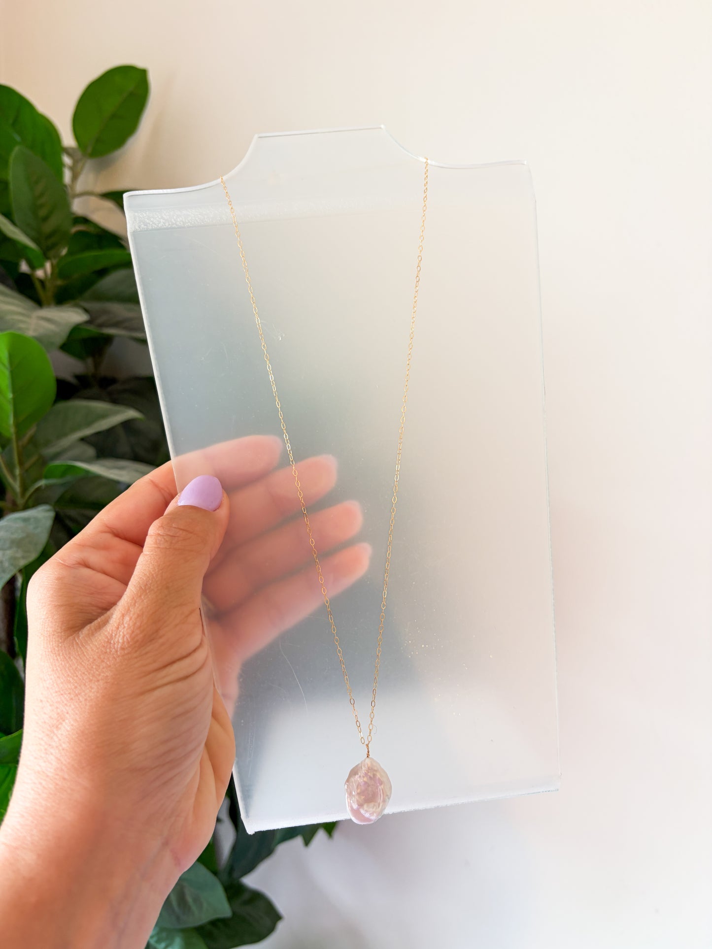 Gold Fill Funky Pearl Necklaces