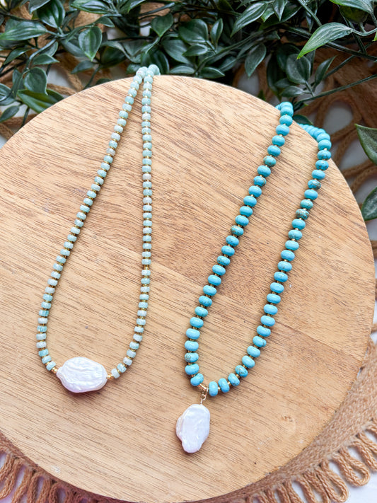 Pearl and Bead Summer Necklaces | Pearl Accent | Cute Beads | Handmade Necklaces