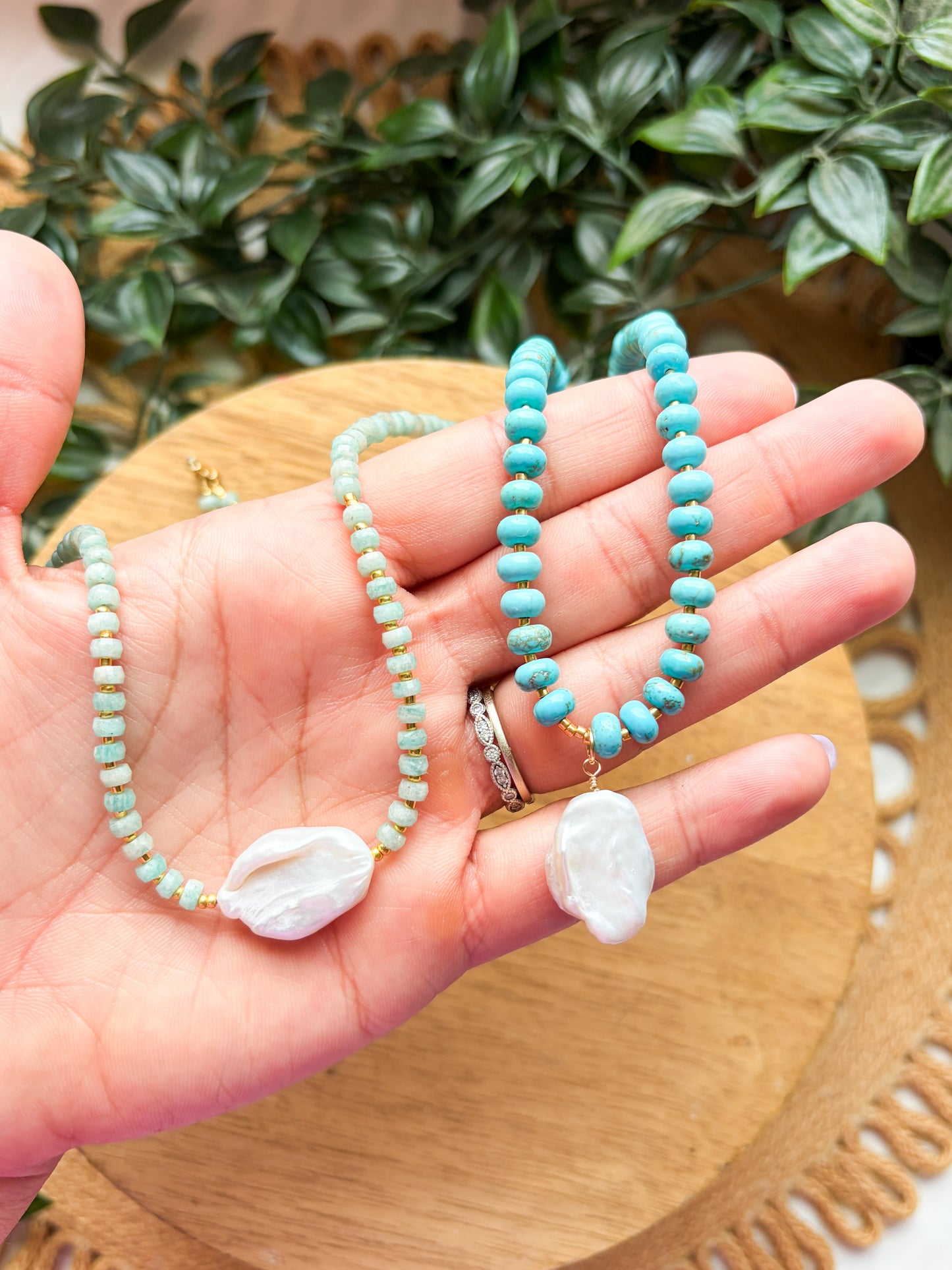 Pearl and Bead Summer Necklaces | Pearl Accent | Cute Beads | Handmade Necklaces