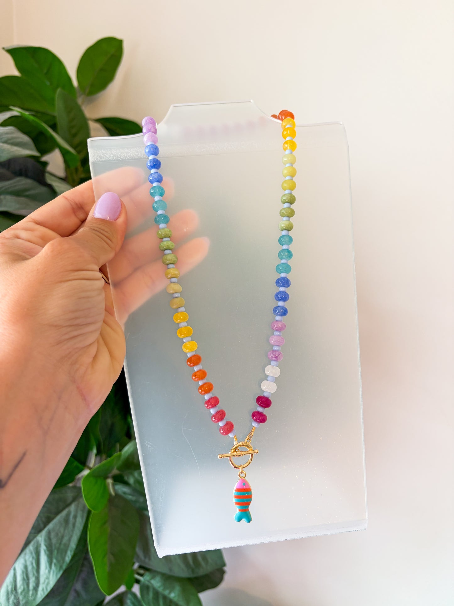 Bright Summer Beaded Necklaces | Charm Accent | Cute Beads | Handmade Necklace