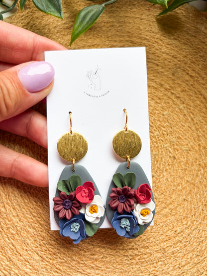 A Summer Floral Collection - Flower Handmade Clay Earrings