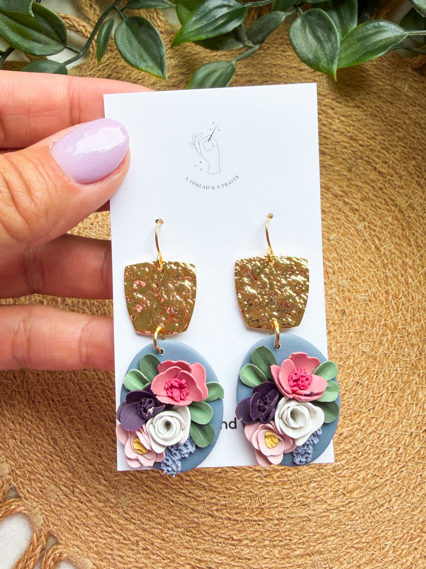 A Summer Floral Collection - Flower Handmade Clay Earrings