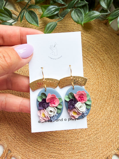 A Summer Floral Collection - Flower Handmade Clay Earrings