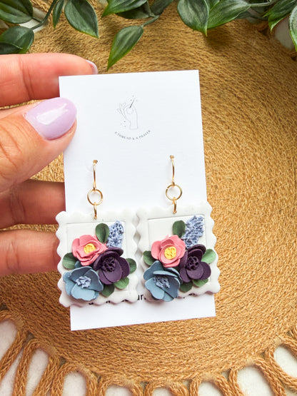 A Summer Floral Collection - Flower Handmade Clay Earrings