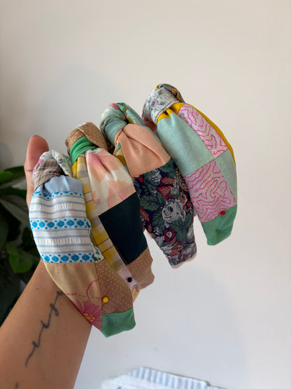 Vintage Quilt Top Handmade Knot Headbands | Vintage | Comfy Headbands | Patchwork