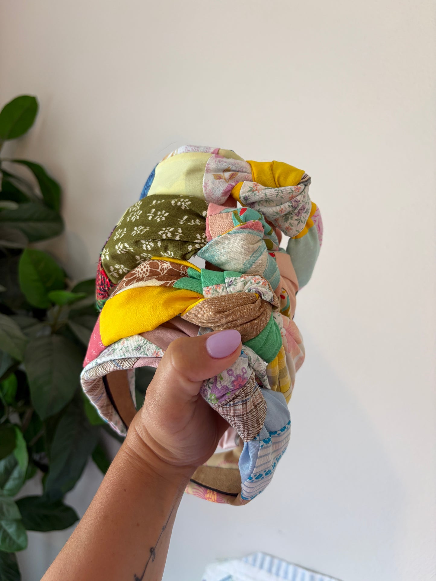 Vintage Quilt Top Handmade Knot Headbands | Vintage | Comfy Headbands | Patchwork