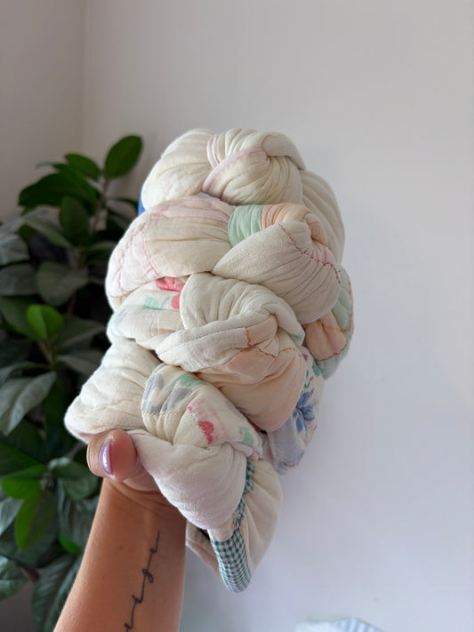 Cute and Chunky Vintage Knot Headbands | Vintage | Comfy Headbands | Patchwork Pattern