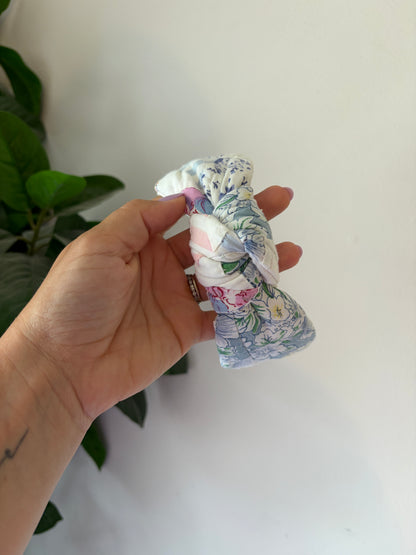 Repurposed Florals Quilt Top Knot Headbands | Vintage | Comfy Headbands | Flower Quilt
