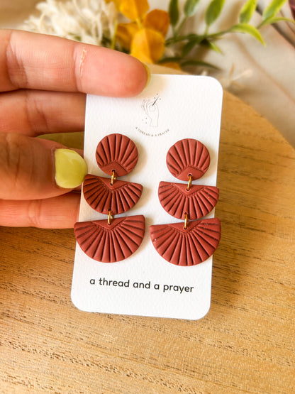 Fall Boho Basics | Earth Tones | Clay Earrings | Autumn Styles