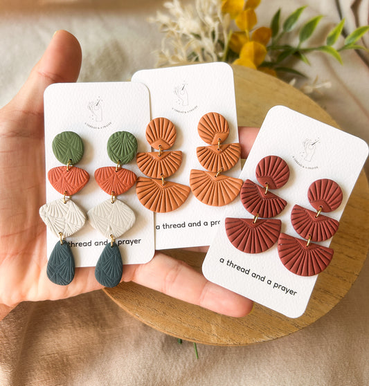 Fall Boho Basics | Earth Tones | Clay Earrings | Autumn Styles