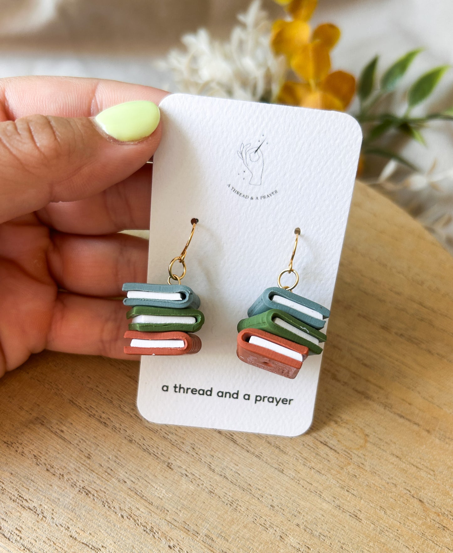 Read all about it Book Earrings | Library Book Stack | Reading is Fun | Library Earrings | Book Earrings