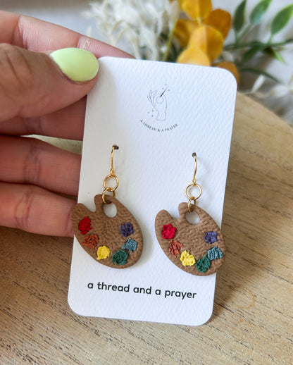 Pencils and Palettes Teacher Earrings | Back to School | Autumn | Teachers Rule!