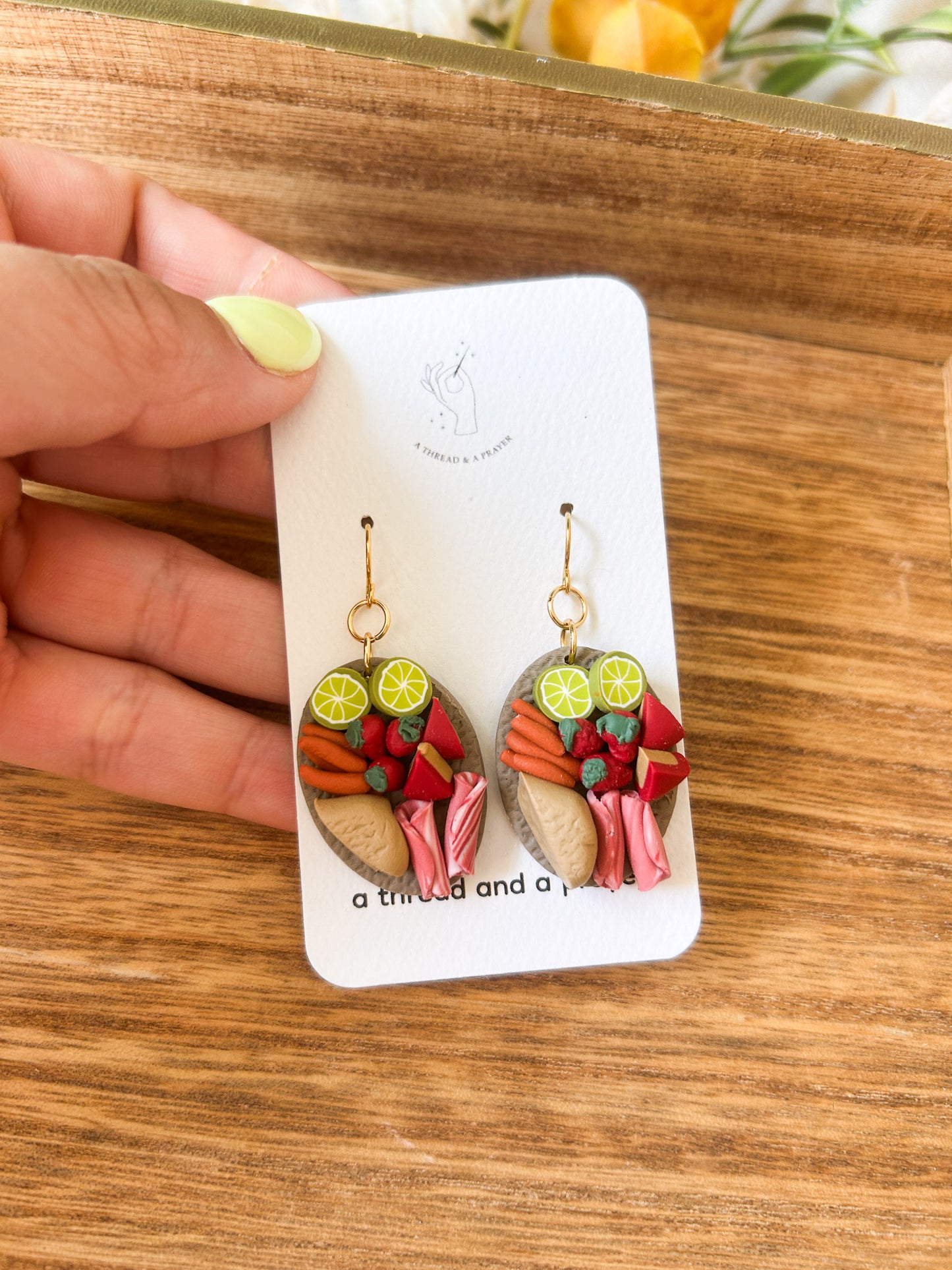 Girl Dinner Mini Charcuterie Earrings | Wine Club | Book Club | Foodie Earrings | Mini Food
