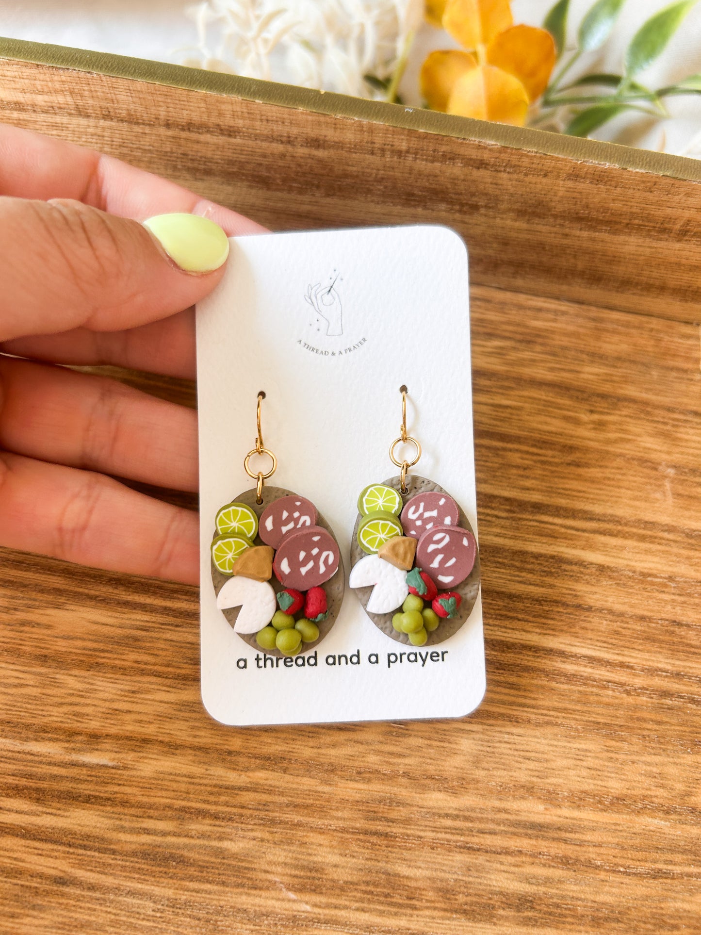 Girl Dinner Mini Charcuterie Earrings | Wine Club | Book Club | Foodie Earrings | Mini Food