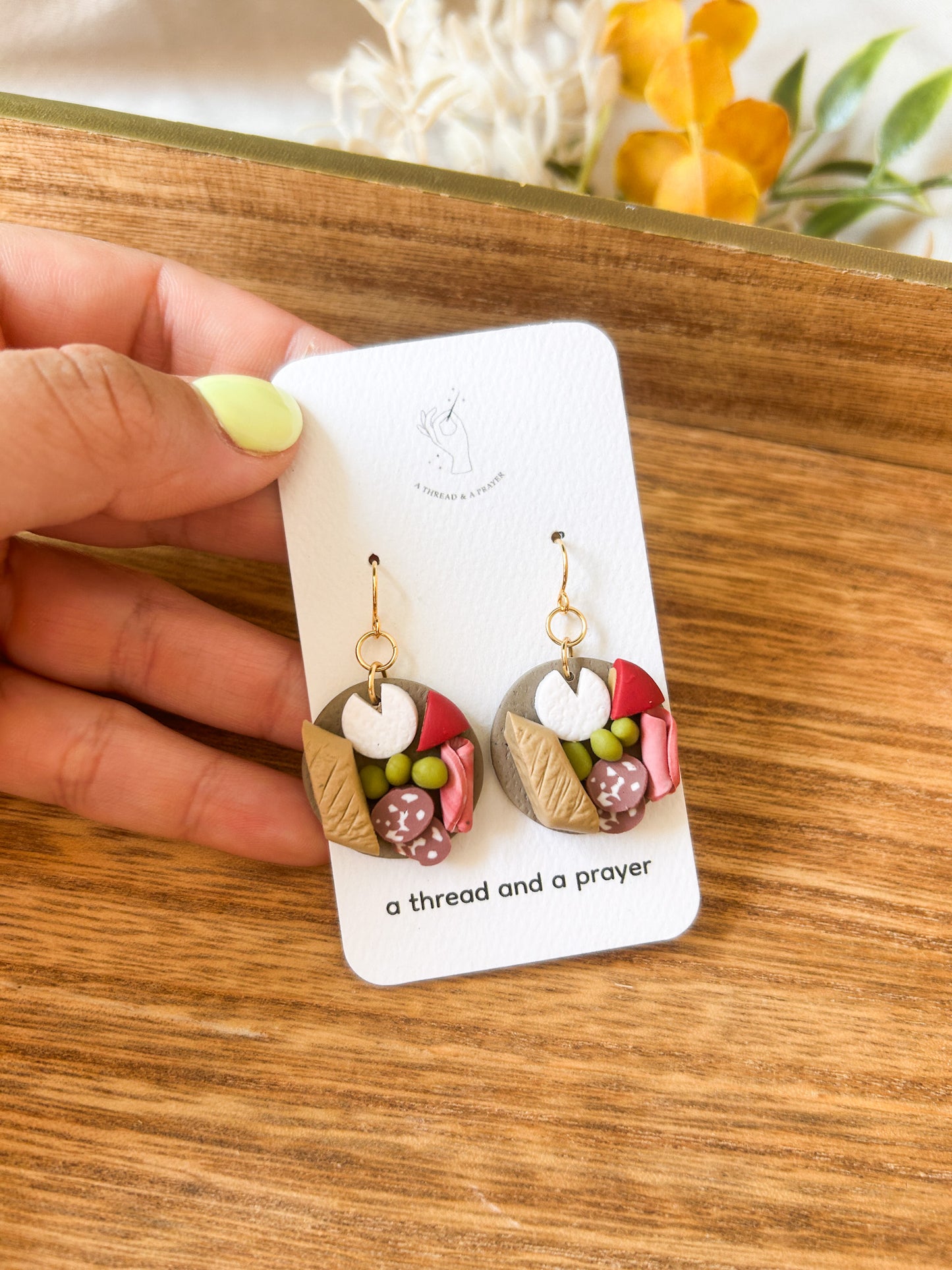 Girl Dinner Mini Charcuterie Earrings | Wine Club | Book Club | Foodie Earrings | Mini Food