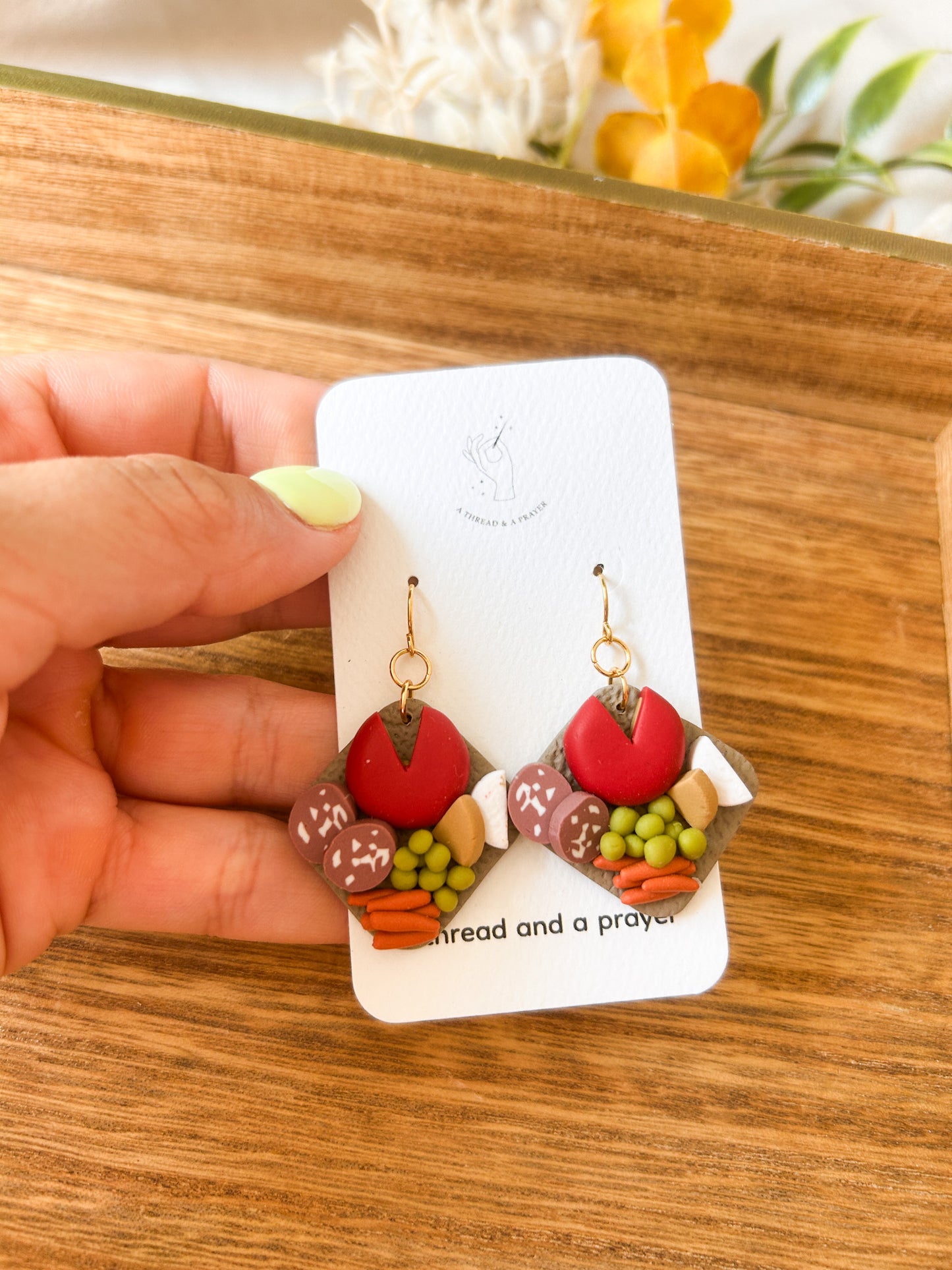 Girl Dinner Mini Charcuterie Earrings | Wine Club | Book Club | Foodie Earrings | Mini Food