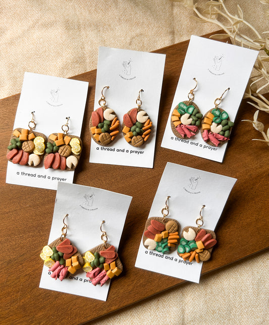 Mini Charcuterie Earrings | Wine Club | Book Club | Foodie Earrings | Mini Food | Girl Dinner