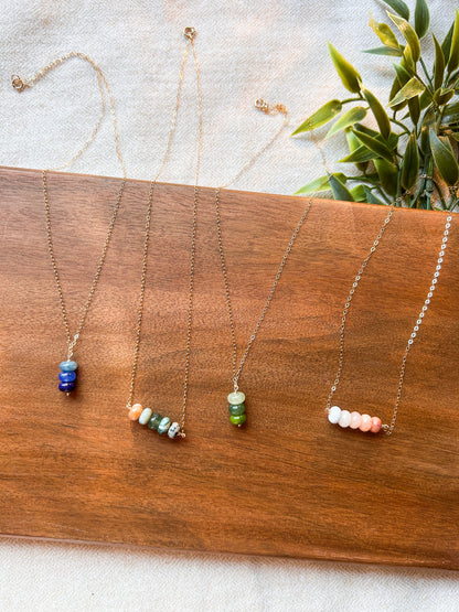 Fall Gold Fill Bead Necklace |  Gold Chain Necklace | 18in Chain