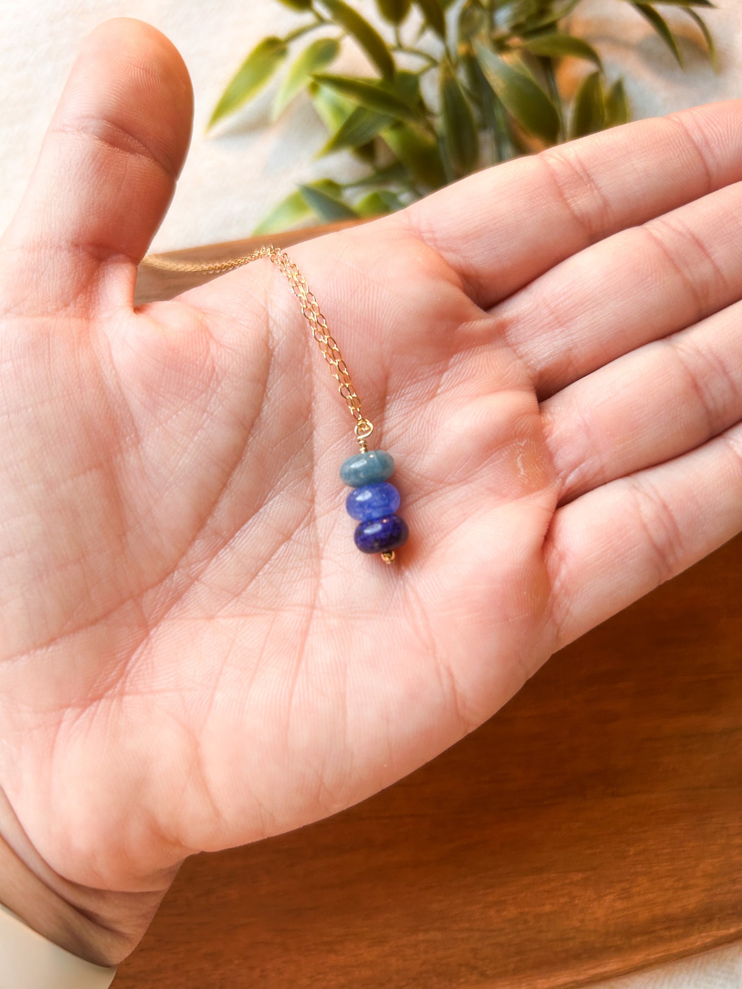 Fall Gold Fill Bead Necklace |  Gold Chain Necklace | 18in Chain