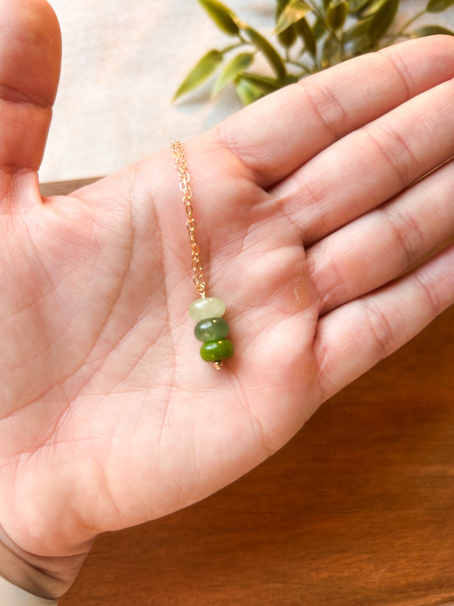 Fall Gold Fill Bead Necklace |  Gold Chain Necklace | 18in Chain