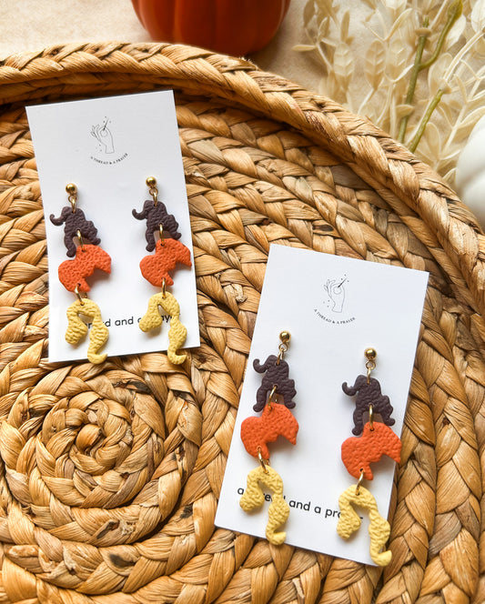 Hocus Pocus Sisters Earrings | Halloween | Witches | Movie Earrings | Lightweight