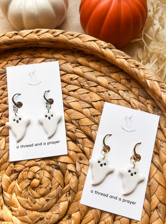Mini Ghosties | Halloween | Ghost Earrings | Spooky | Dainty Earrings | Lightweight