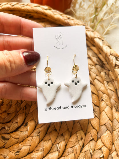 Mini Ghosties | Halloween | Ghost Earrings | Spooky | Dainty Earrings | Lightweight