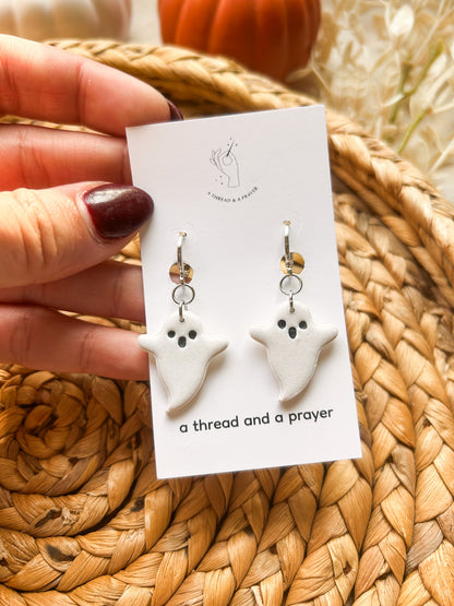 Mini Ghosties | Halloween | Ghost Earrings | Spooky | Dainty Earrings | Lightweight