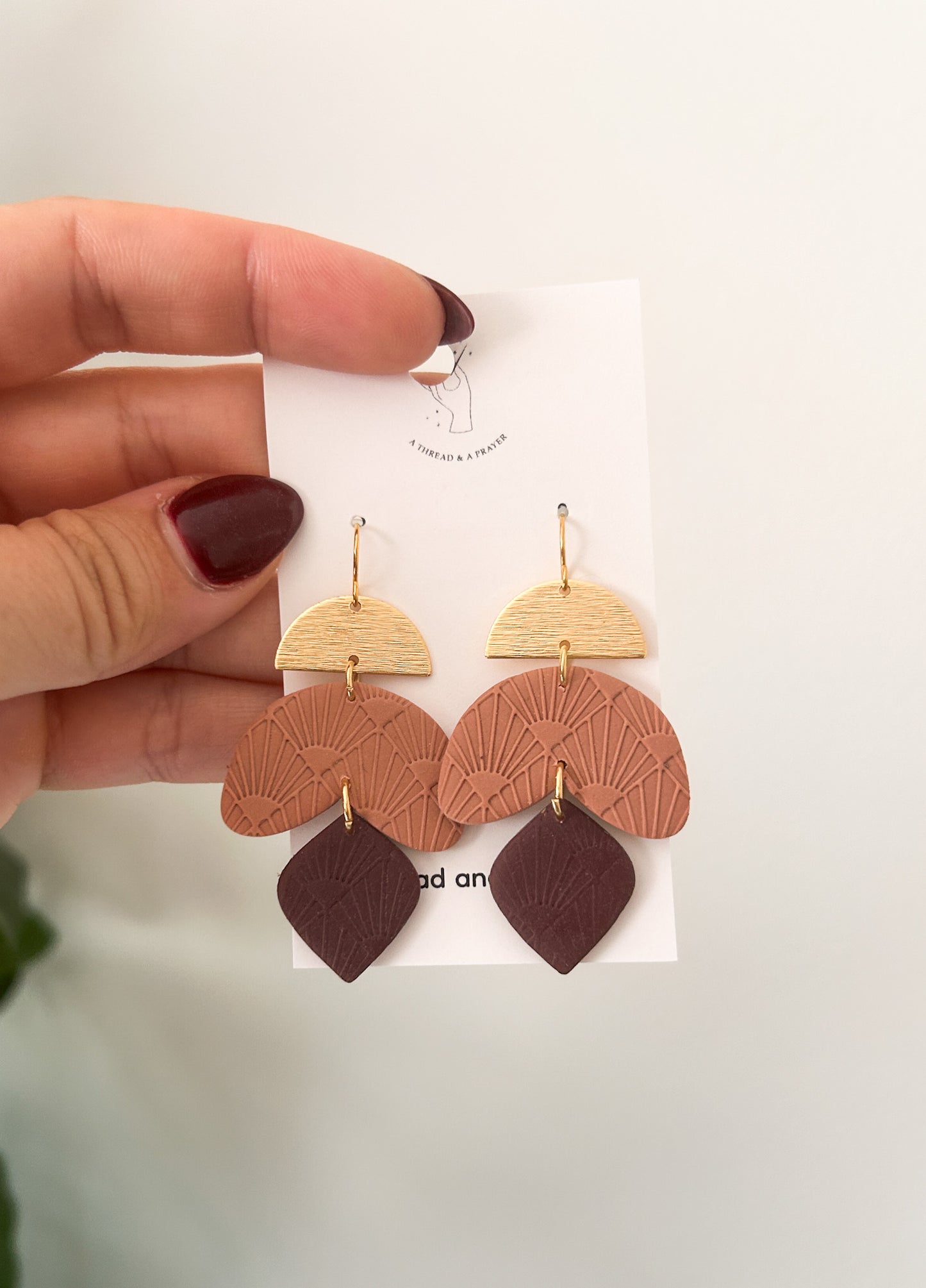 Basic but Cute Fall Earrings | Earth Tones | Clay Earrings | Autumn Styles