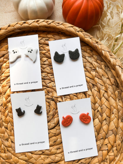 Halloween Stud Pack | Skulls | Pumpkins | Ghosts | Dainty Fall Earrings