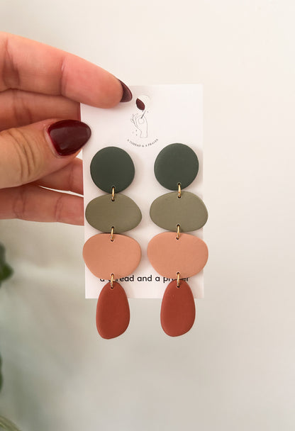 Statement Autumn Neutral Earrings | Earth Tones | Clay Earrings | Autumn Styles