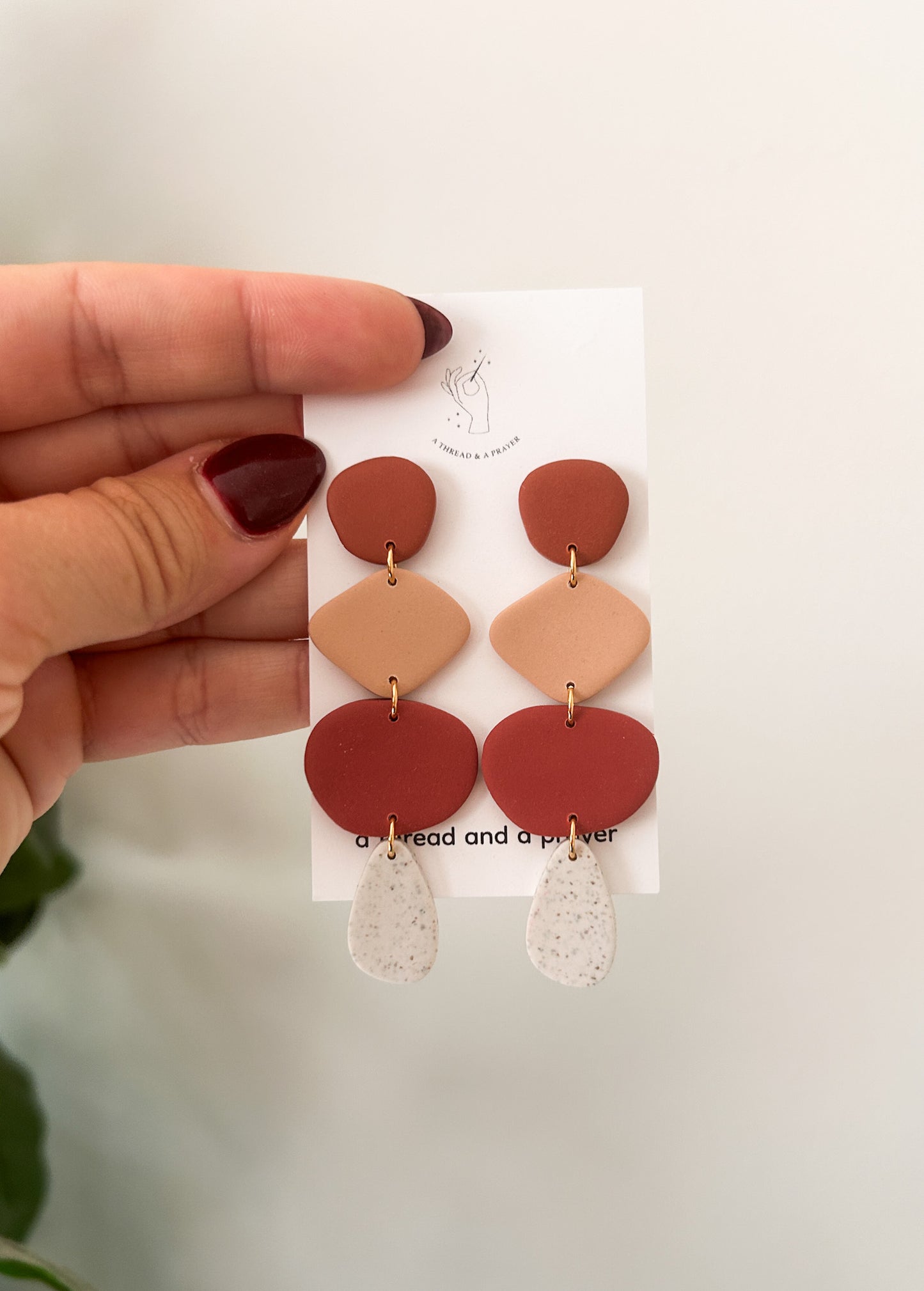 Statement Autumn Neutral Earrings | Earth Tones | Clay Earrings | Autumn Styles
