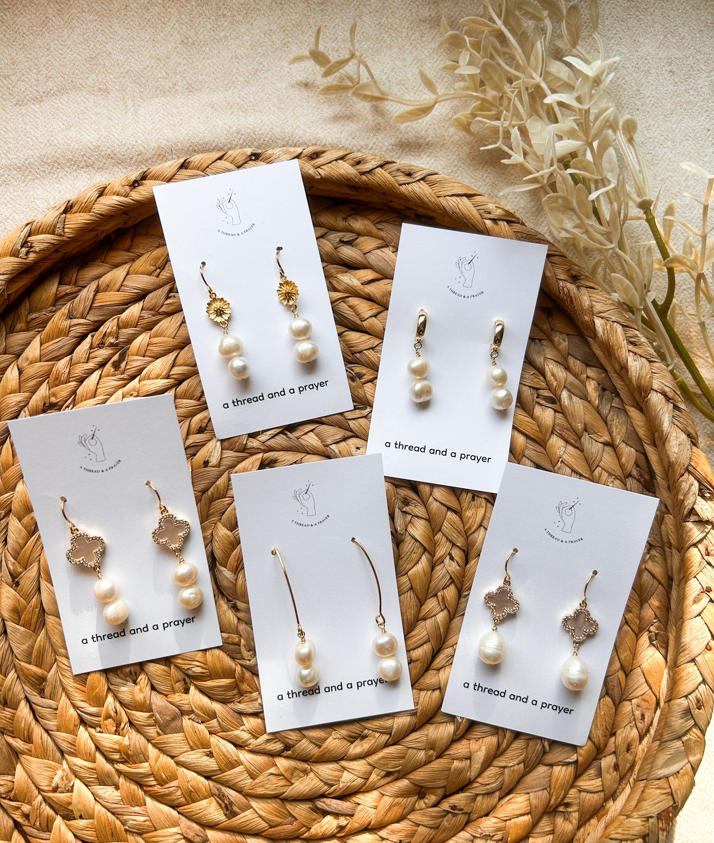 Classic Pearl Collection | Pearl Dangles | Gold | Everyday Earrings | Dainty | Lightweight | Classic