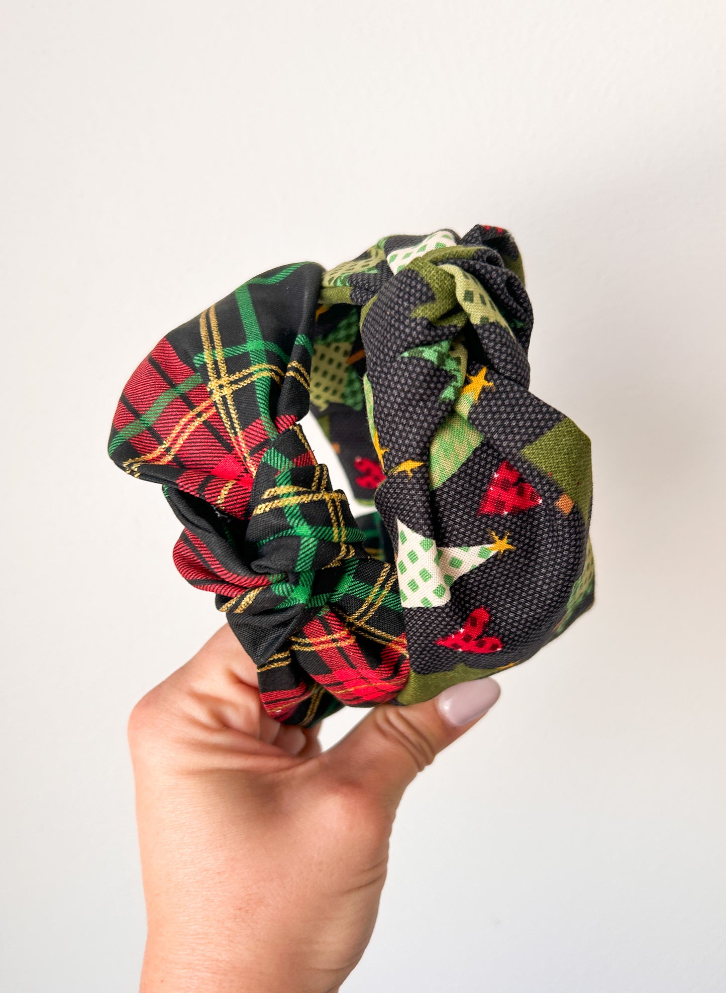 Christmas Top Knot Fabric Headbands | Cute Headband | Chunky | Winter Styles | Comfy Headbands